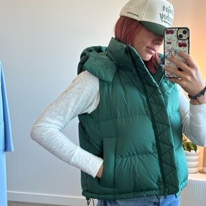 Green Quilted Women's Vest